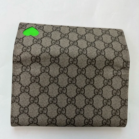 Gucci Authentic GG Canvas Green Heart Patch Long Wallet Monogram Limited Edition - Picture 7 of 12